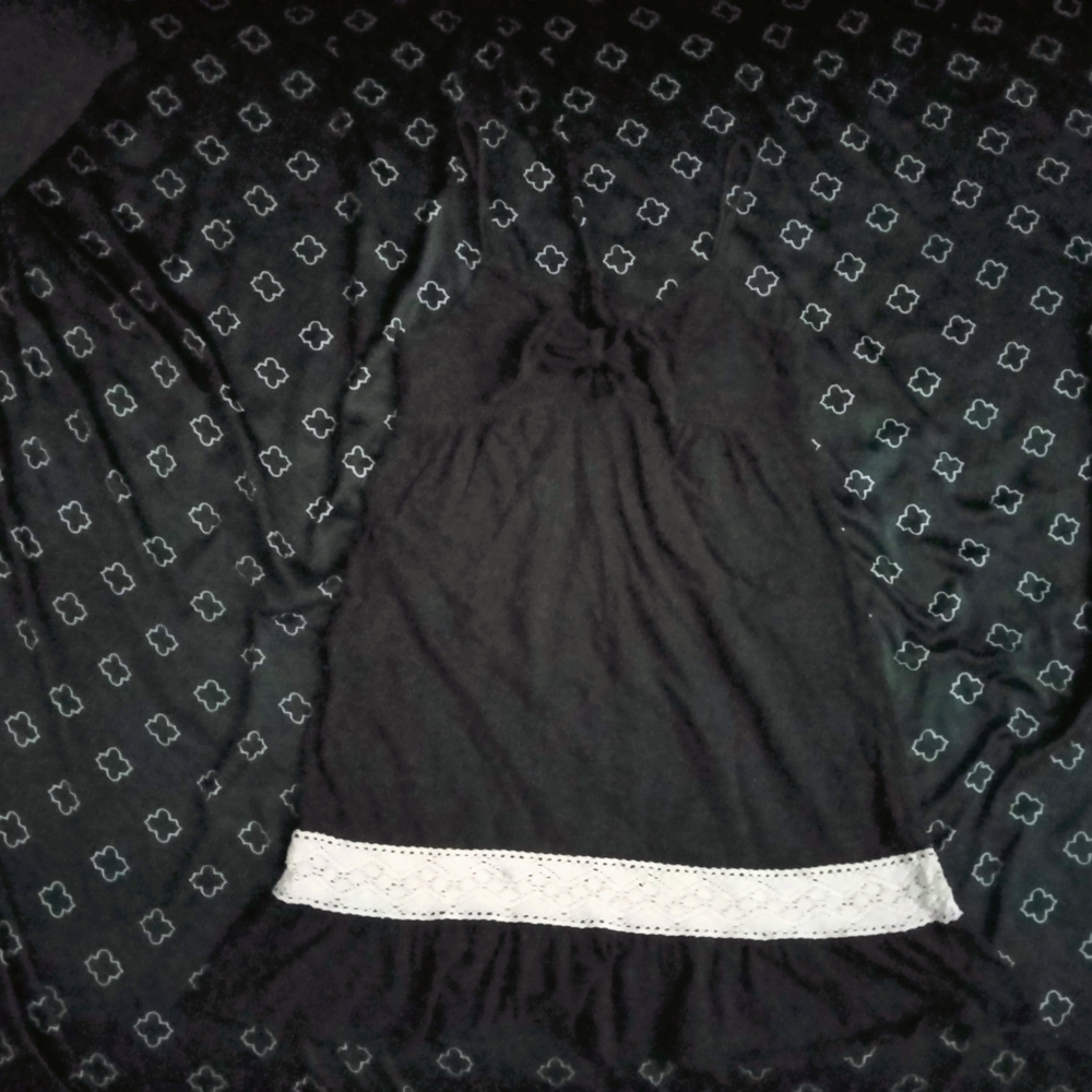 Roxy Black Mini Dress with White Trim